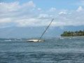 Sunken sailboat off the coast of Lahaina
