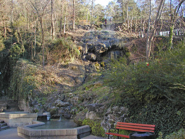 Hot spring waterfall