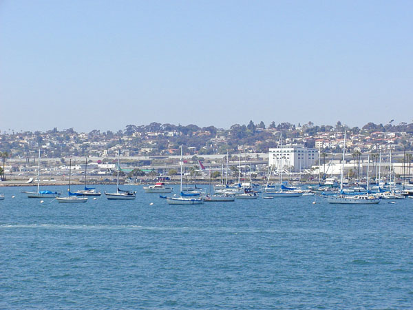 Boats in San Diego harbor