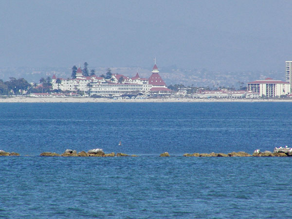 Hotel del Coronado from the harbor