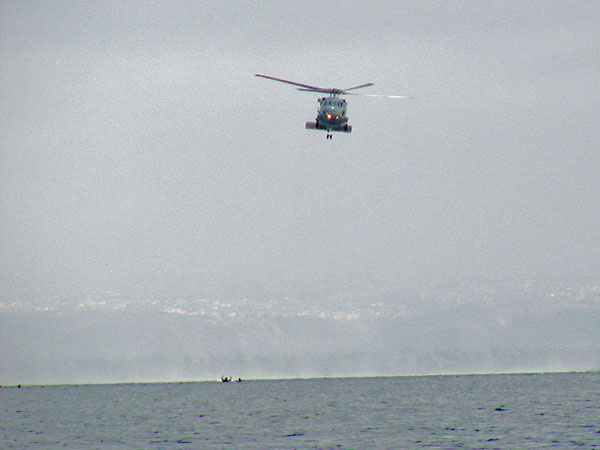 Navy Seals practicing water rescue