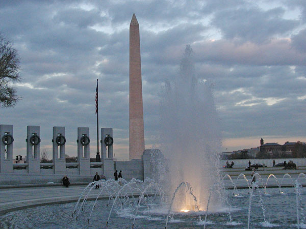 WWII Memorial and Washington Monument