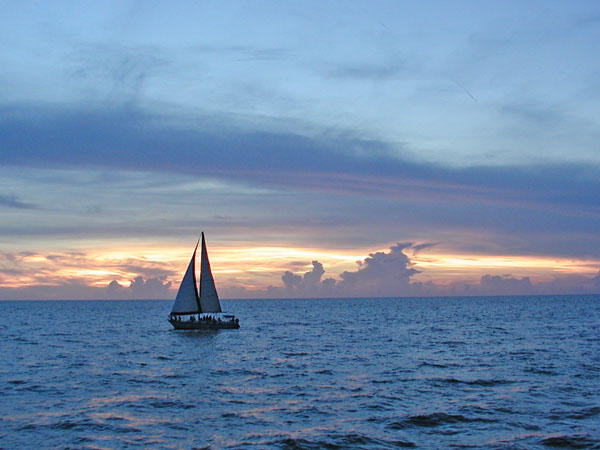 Sunset off of Clearwater Beach