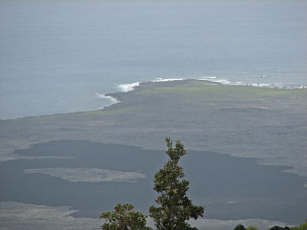 Land added by volcano