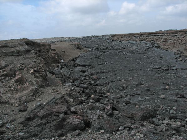 Barren area of volcano