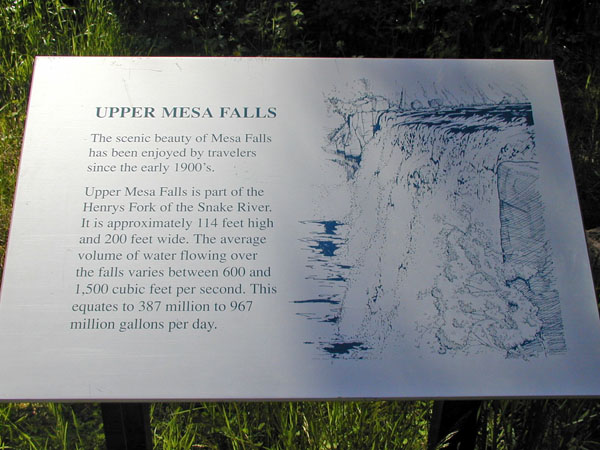 Mesa Falls Information