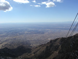 Sandia Peak toward Albuquerque