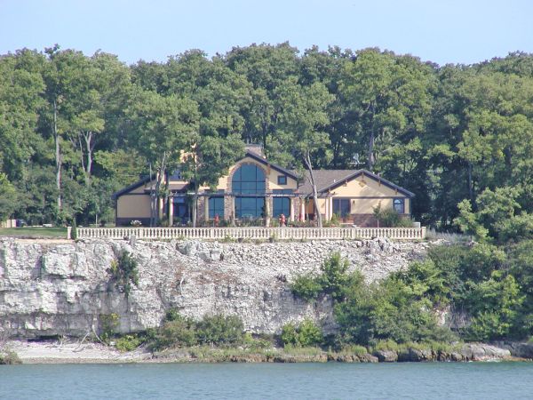 House on cliff on South Bass Island