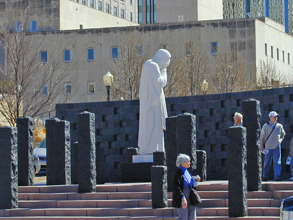 Jesus statue at OKC Memorial