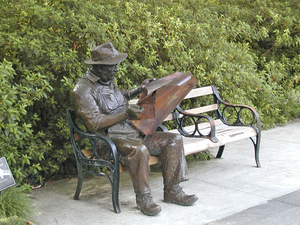 Man reading statue at Brookgreen Gardens