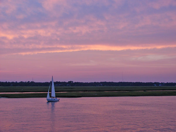 Sailboat at sunset