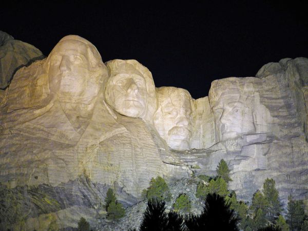 Shrine of Democracy at night