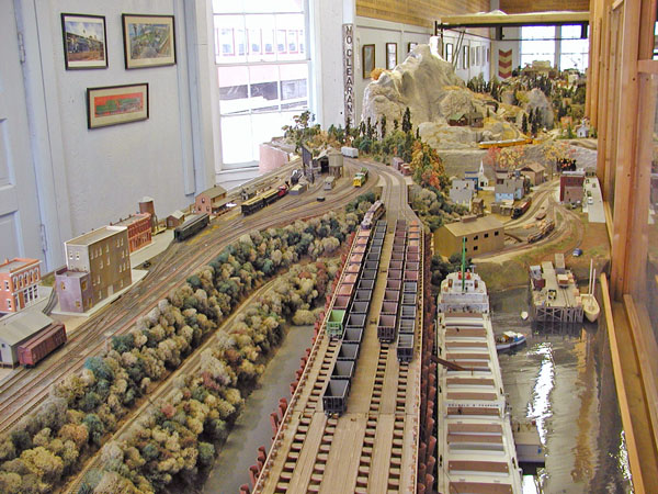 Model train at railroad museum